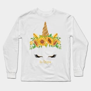 Unicorn Lashes: Be Unique Long Sleeve T-Shirt